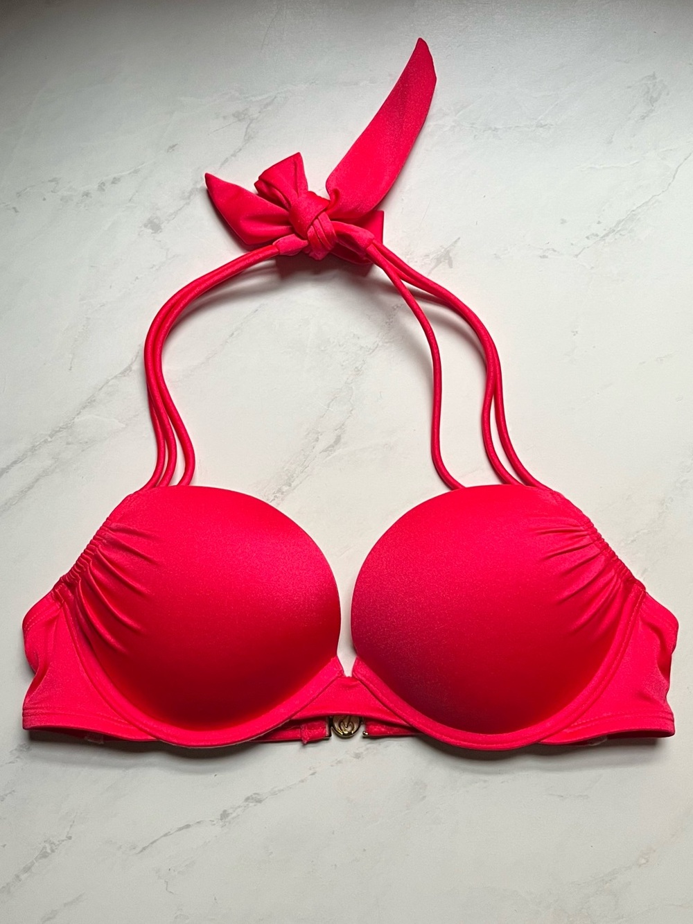 VS Swim • 34B • Bombshell Halter Push Up Add Two Cup Sizes Bikini Top